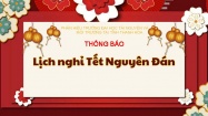 THÔNG BÁO Lịch nghỉ tết Nguyên đán Giáp Thìn 2024 đối với sinh viên thuộc các hệ đào tạo của Phân hiệu